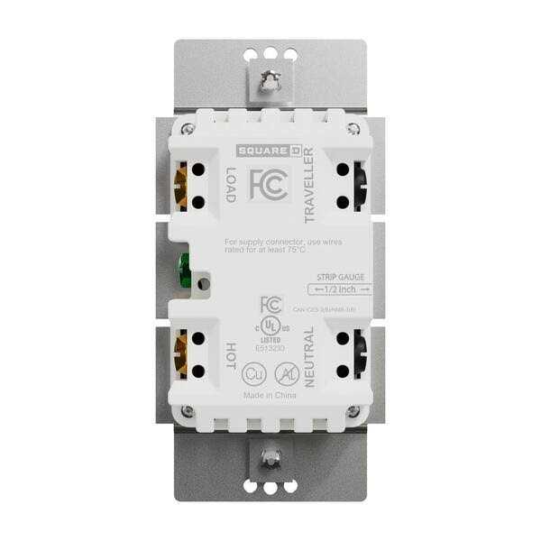 Square D X Series Single-pole/3-way LED Rocker Light Dimmer SQR22601WH - Cheap Fitting