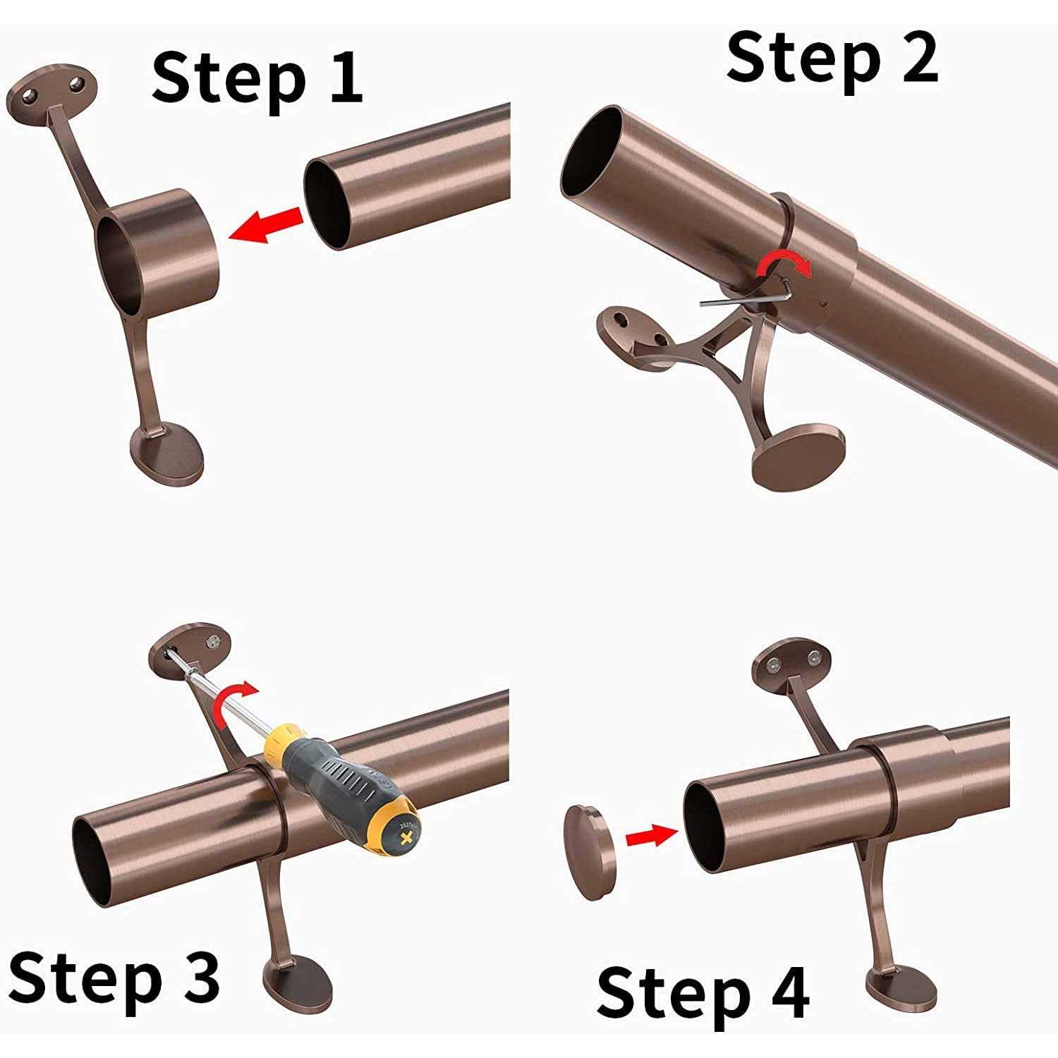 Muzata 2”OD Bar Foot Rail - Cheap Fitting