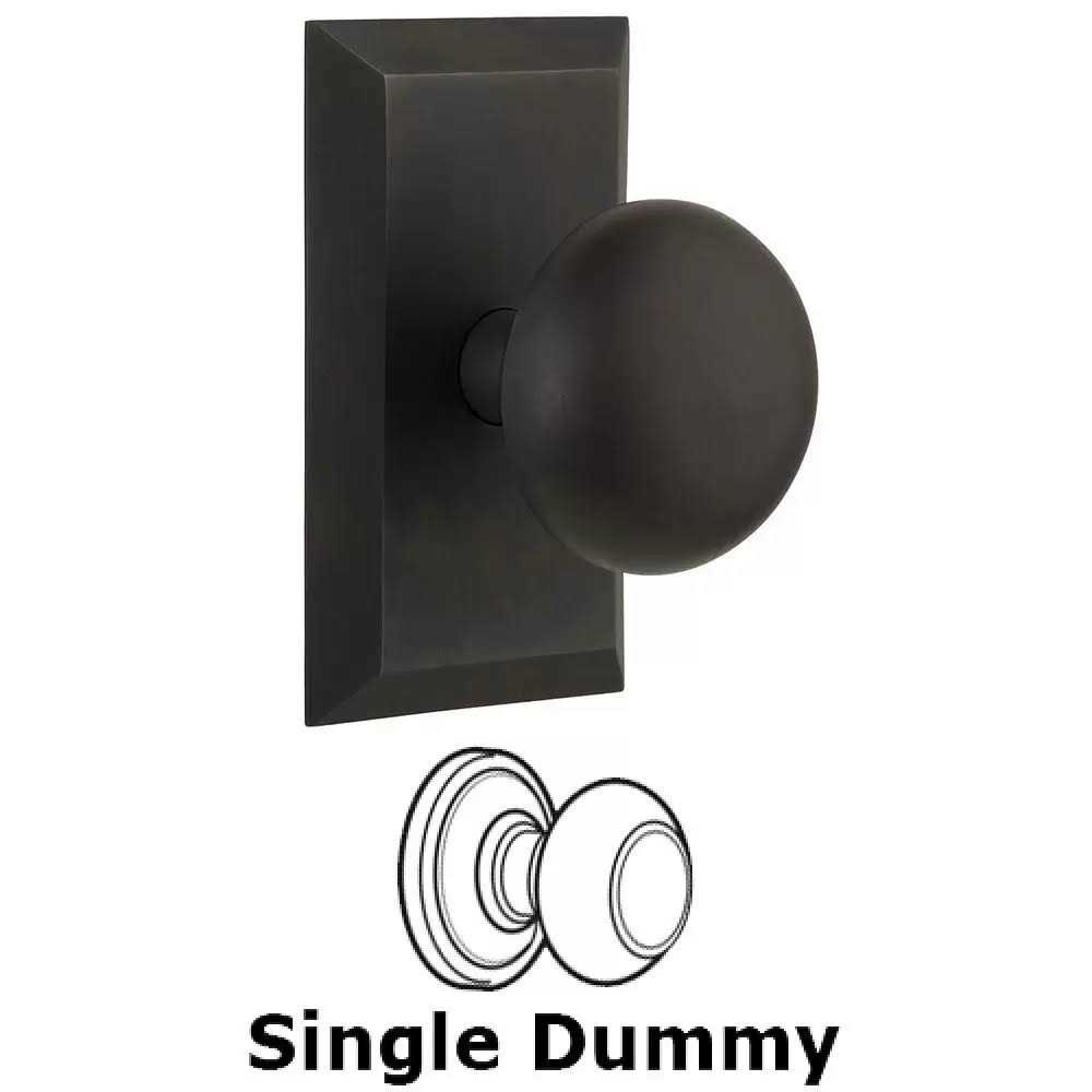 Nostalgic Warehouse Studio Plate Single Dummy New York Door Knob - Cheap Fitting