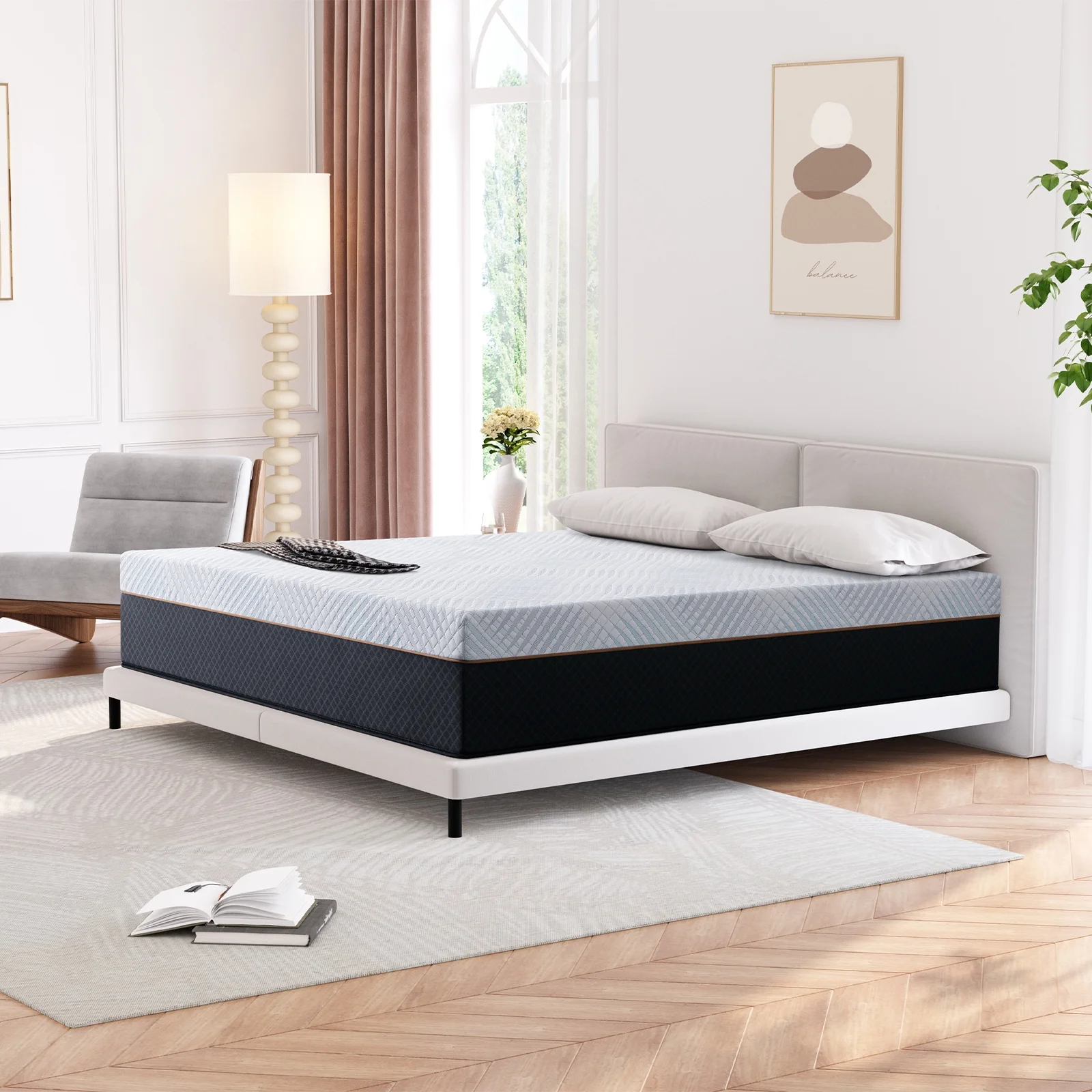 Queen Mattress, 12 inch Medium Plush Innerspring Mattress in a Box .Queen Size Mattress - Cheap Fitting