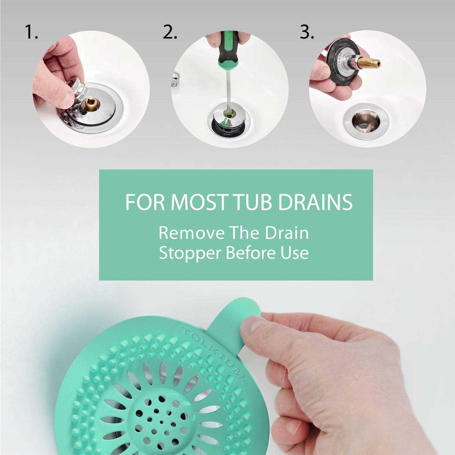 Tolkium Vibrant Drain Hair Catcher 5-Pack Silicone like Material Five Vibrant Colors - Cheap Fitting