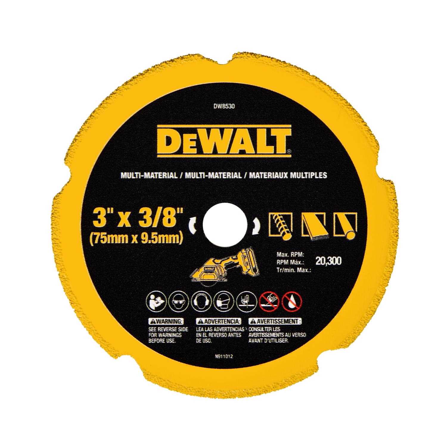 DEWALT Cut Off Wheel, 3, with Fine Finish, Ultra Sharp Carbide (DW8530) - Cheap Fitting