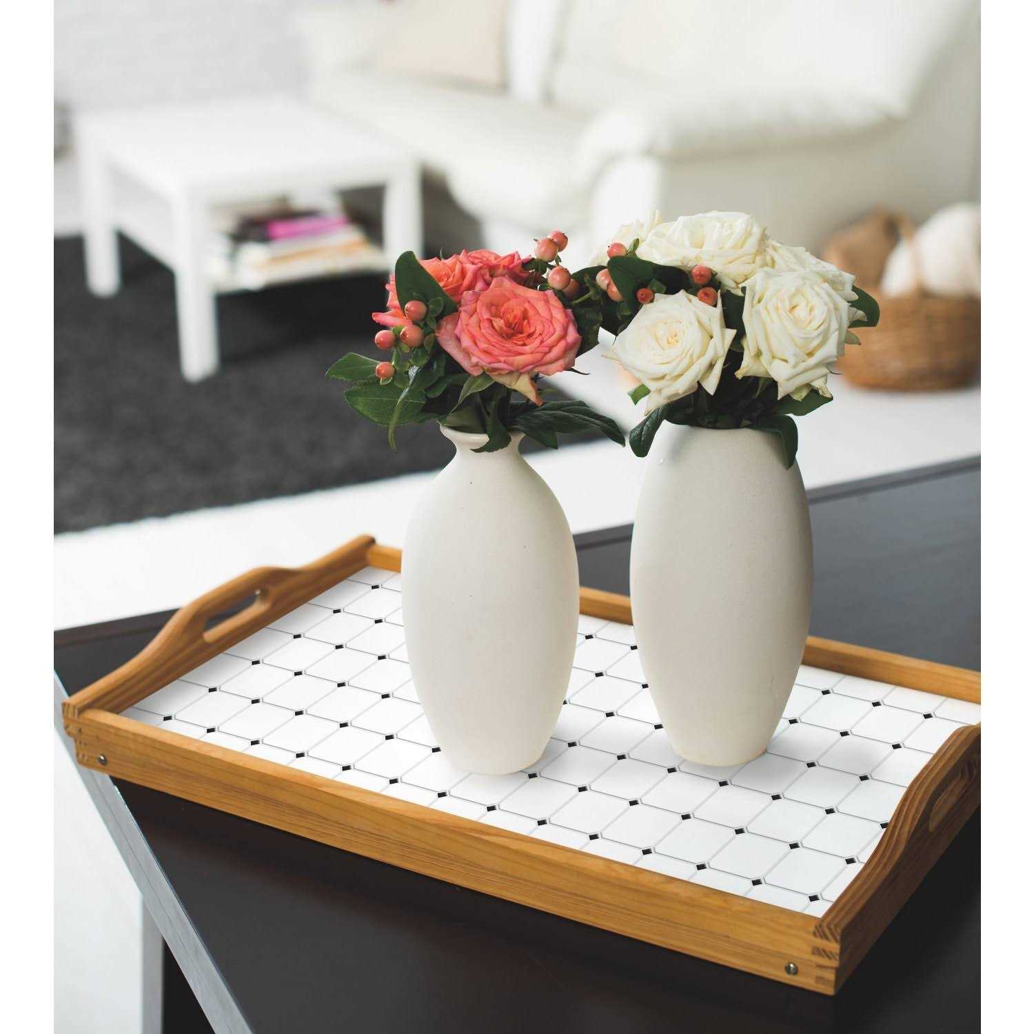 RoomMates StickTILES Black & White Diamond - Cheap Fitting