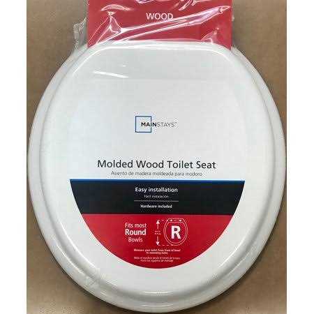 Mainstays Round Molded Wooden Toilet Seat - Cheap Fitting