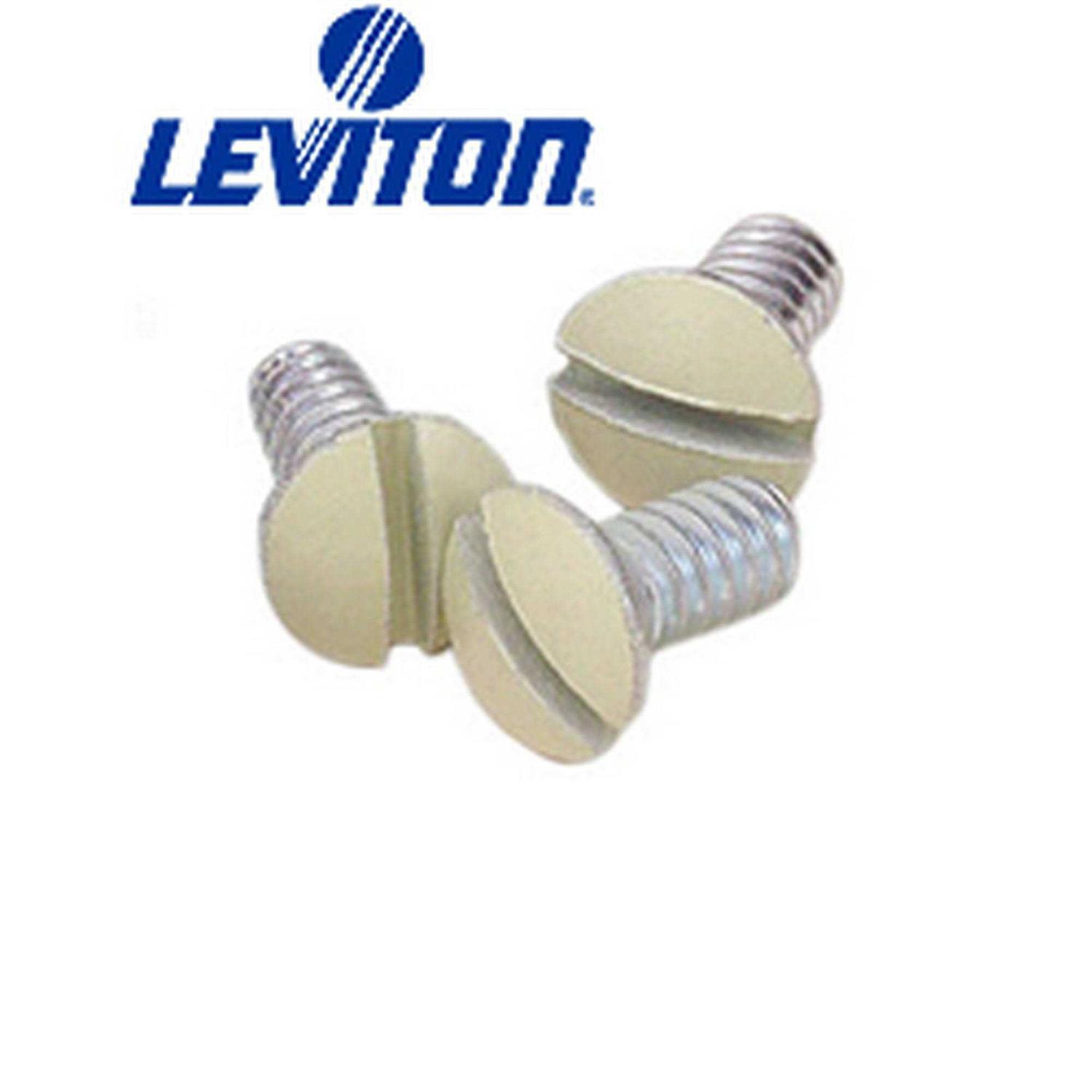 Leviton Wall Plate Screws Ivory Steel 86400-PRT - Cheap Fitting