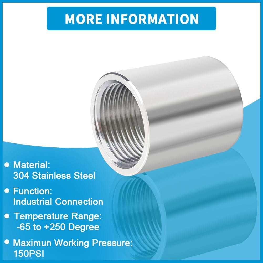 Quickun 304 Stainless Steel Pipe Coupling Fitting Female Pipe Coupler Connector Adapter Fitting - Cheap Fitting