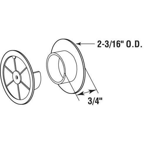 Prime-Line Closet Pole Sockets N 6568	Prime-Line Closet Pole Sockets N 6568 - Cheap Fitting