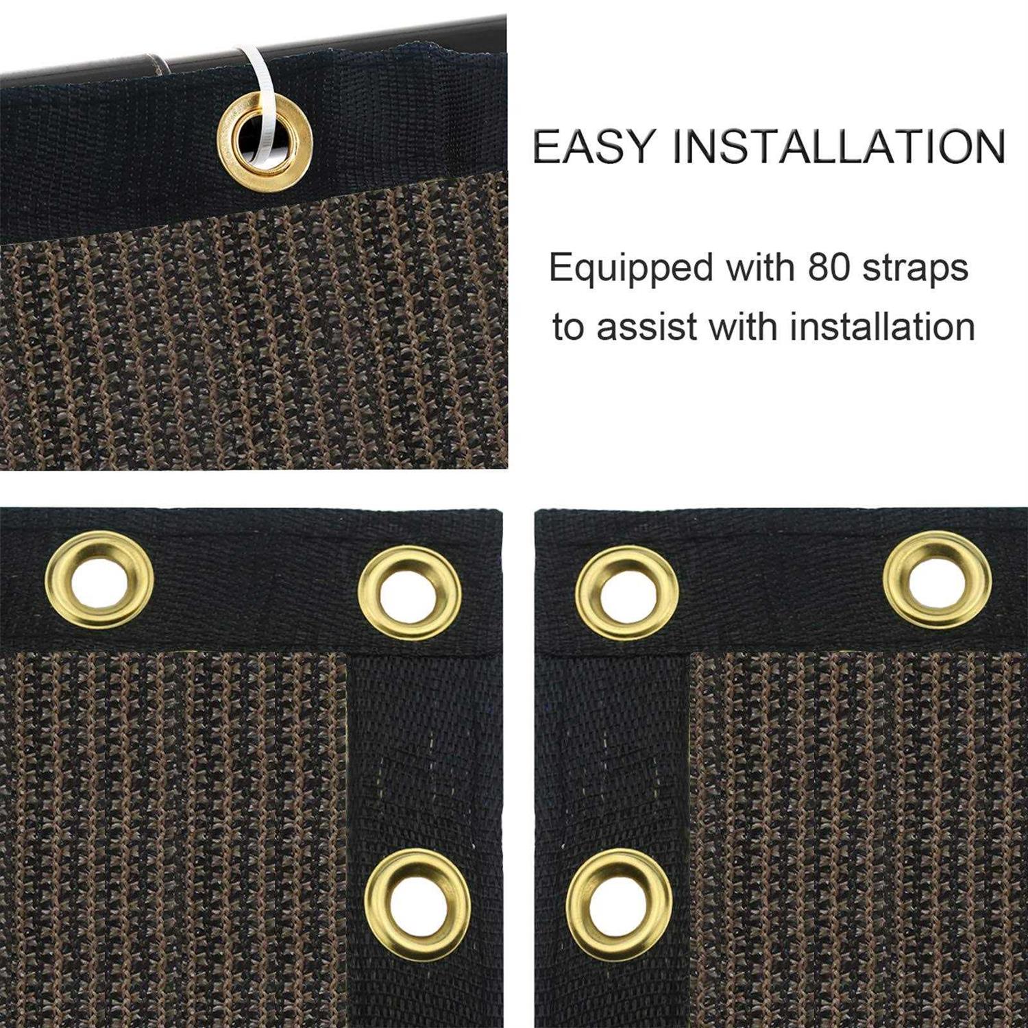 Sunnyglade 6 feet x 50 feet Privacy Screen Fence Heavy Duty Fencing Mesh Shade Net Cover for Wall Garden Yard Backyard - Cheap Fitting