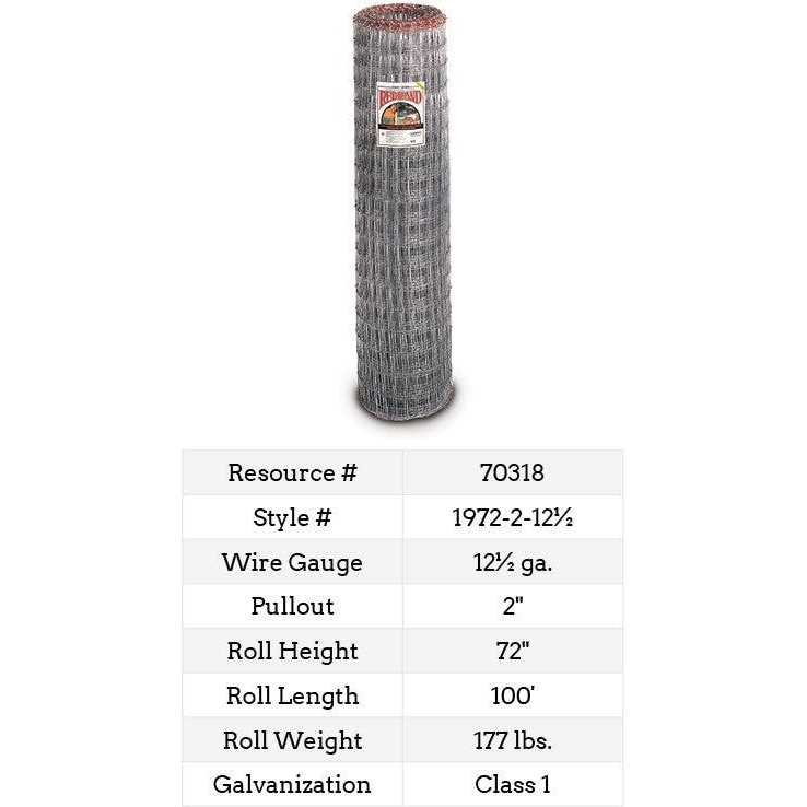 Keystone Steel Wire Horse Fence 72-in. x 100-ft. 70318 - Cheap Fitting