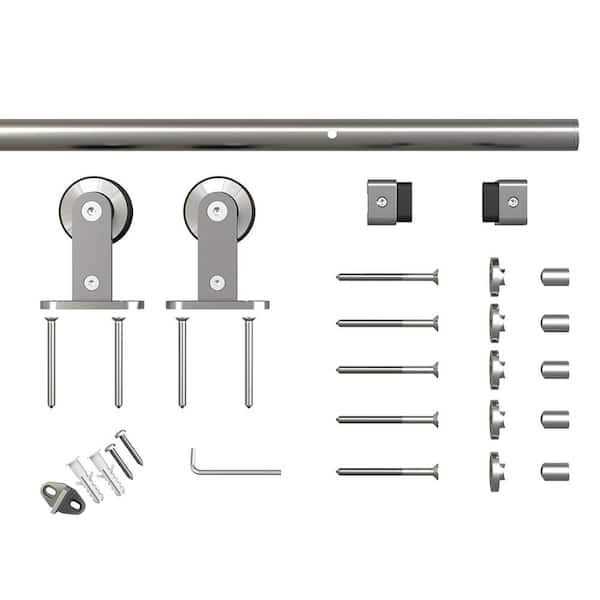 Calhome Composite MDF 3 Panel Equal Style Interior Sliding Barn Door with Hardware Kit - Cheap Fitting