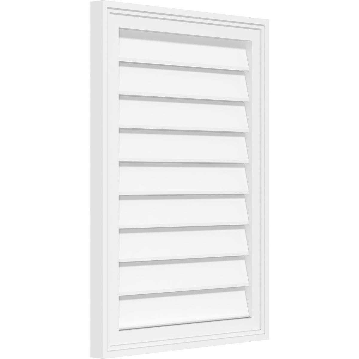Vertical Surface Mount Functional Standard Frame PVC Gable Vent Ekena Millwork - Cheap Fitting