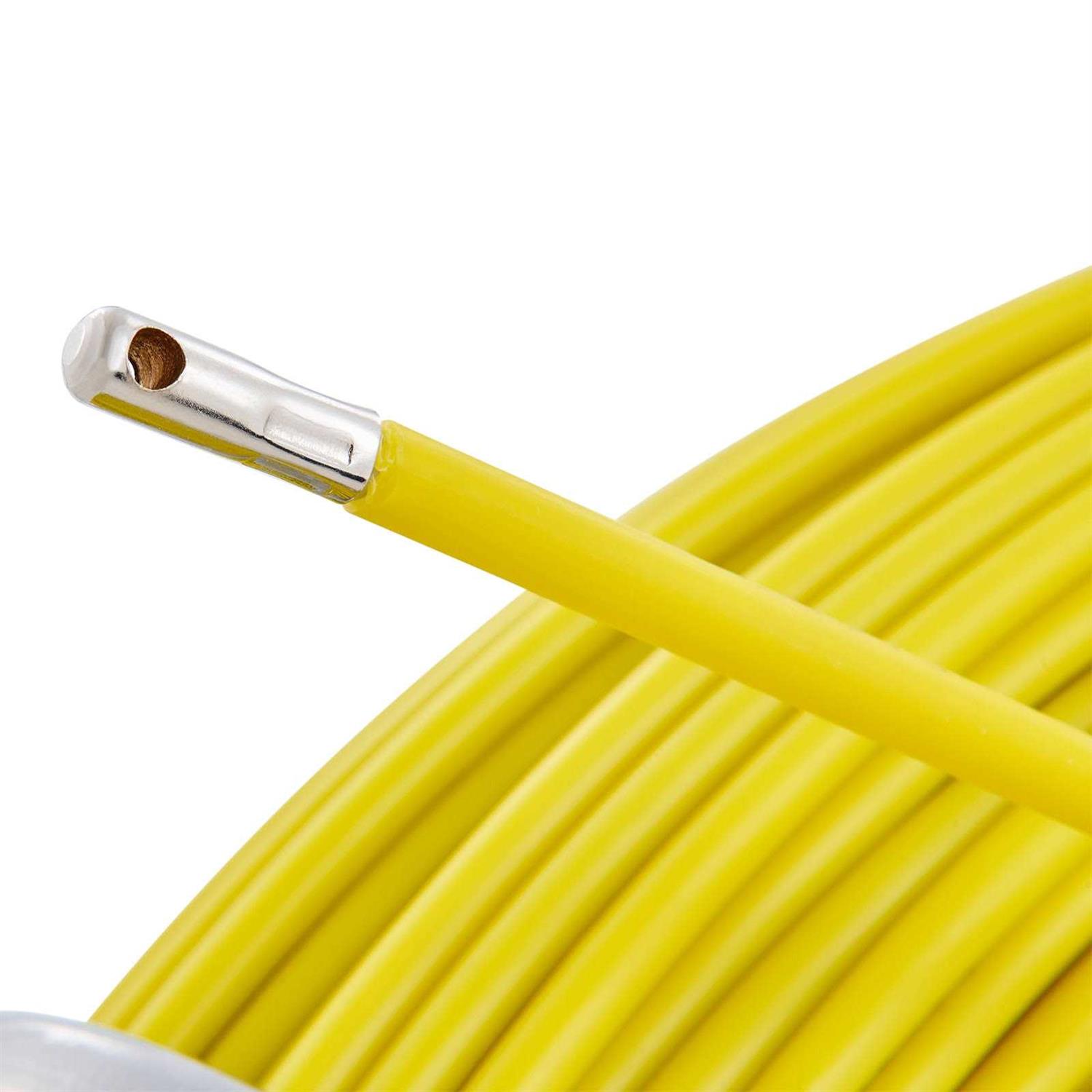 VEVOR Fish Tape Fiberglass 425 ft 1/4 inch Duct Rodder Fishtape Wire Puller Cable Running Rod with Steel Reel Stand 3 Pulling Heads Fishing Tools DZJYDB14425FT0HH2V0 - Cheap Fitting