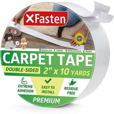 XFasten Double Sided Carpet Tape for Area Rugs and Carpets, Removable and Hardwood Safe - Cheap Fitting