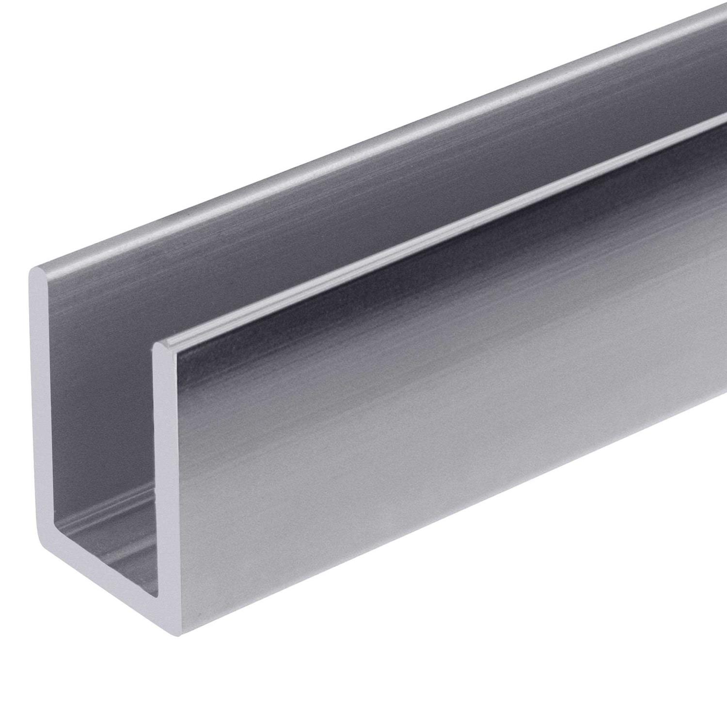 Brixwell 3/8 inch Fixed Panel Shower Door Deep U-Channel - Cheap Fitting