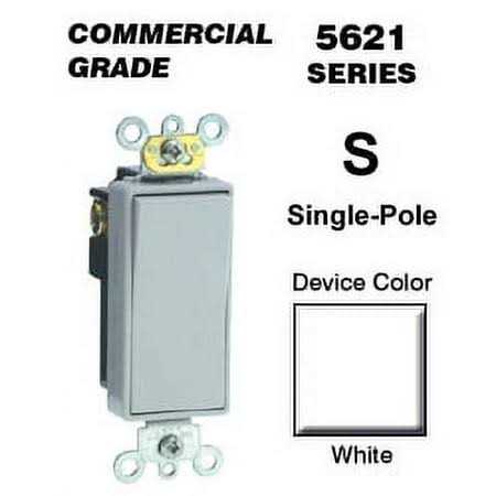 Leviton 5621-2W Single-Pole Decora Plus Rocker Switch - Cheap Fitting