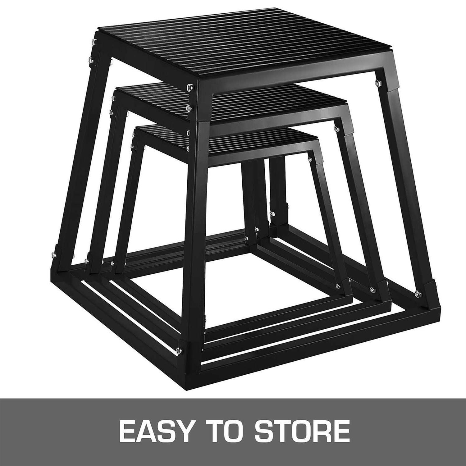 VEVOR TDZH3JTBLACK00001V0 Fitness Exercise Jump Box Step Plyometric Platform Box Sets - Cheap Fitting