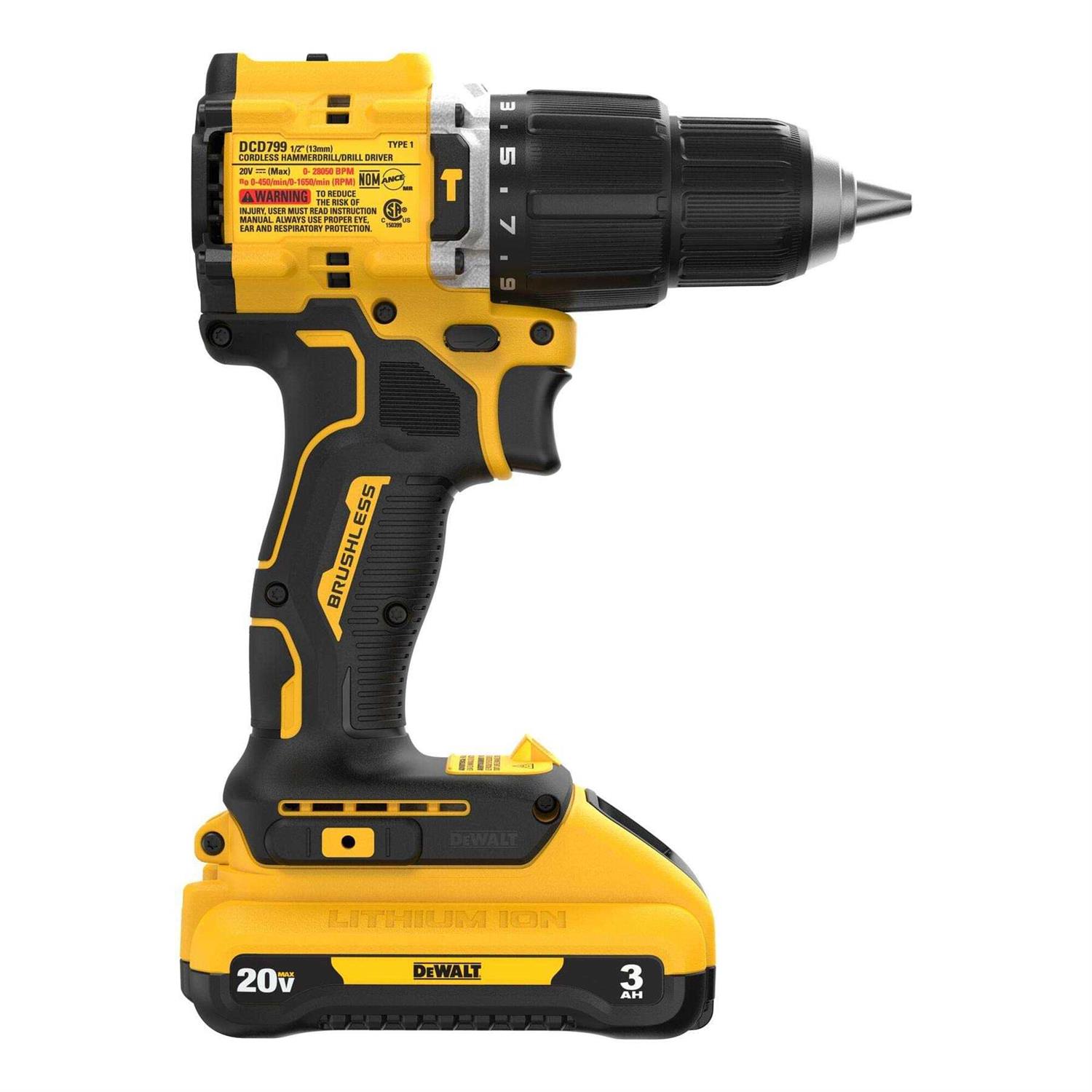DEWALT DCD799L1 ATOMIC Compact SERIES 20V MAX Brushless Cordless 1/2 in. Hammer Drill Kit - Cheap Fitting