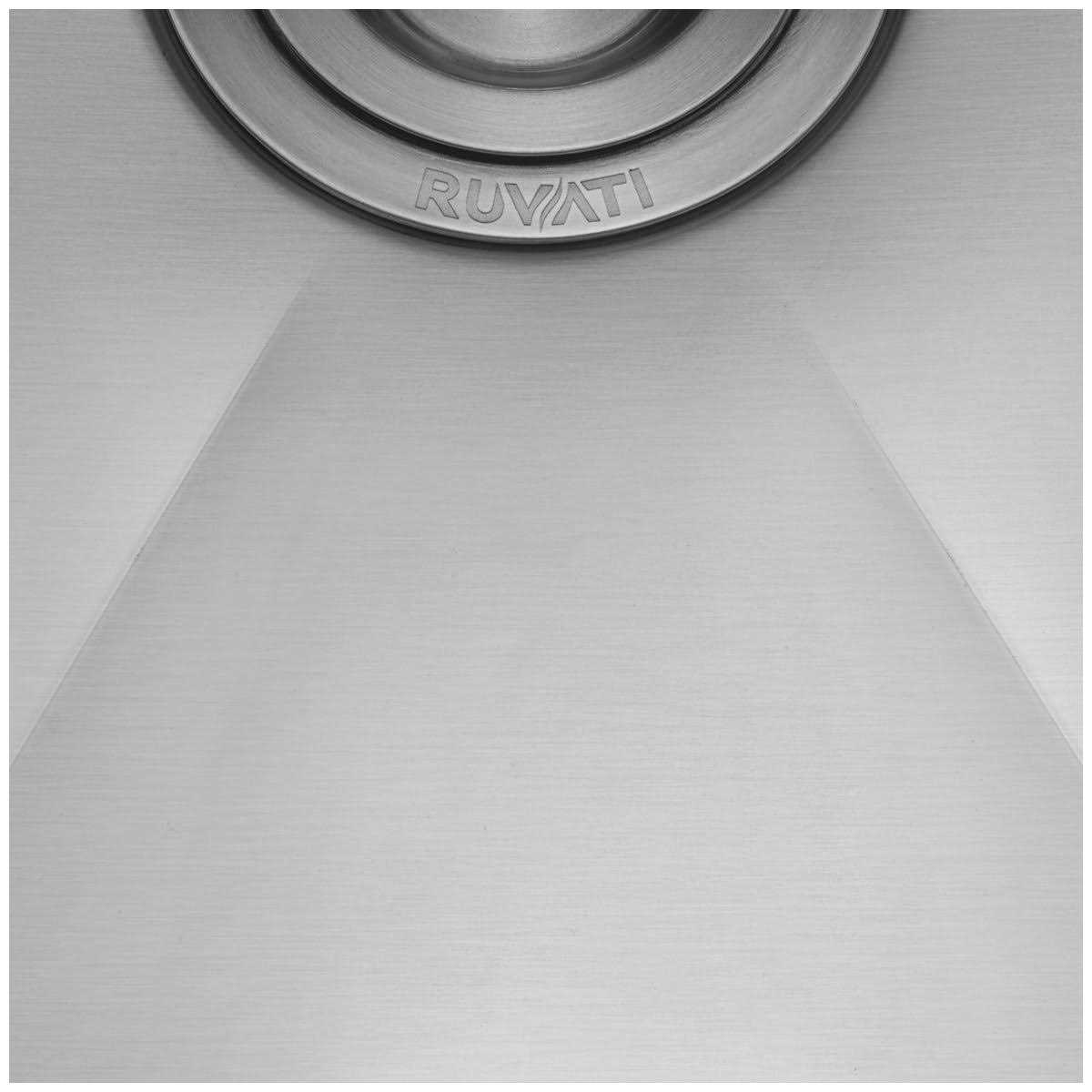 Ruvati 33-inch Undermount 16 Gauge Tight Radius Large Kitchen Sink Stainless Steel Single Bowl RVH7433 - Cheap Fitting