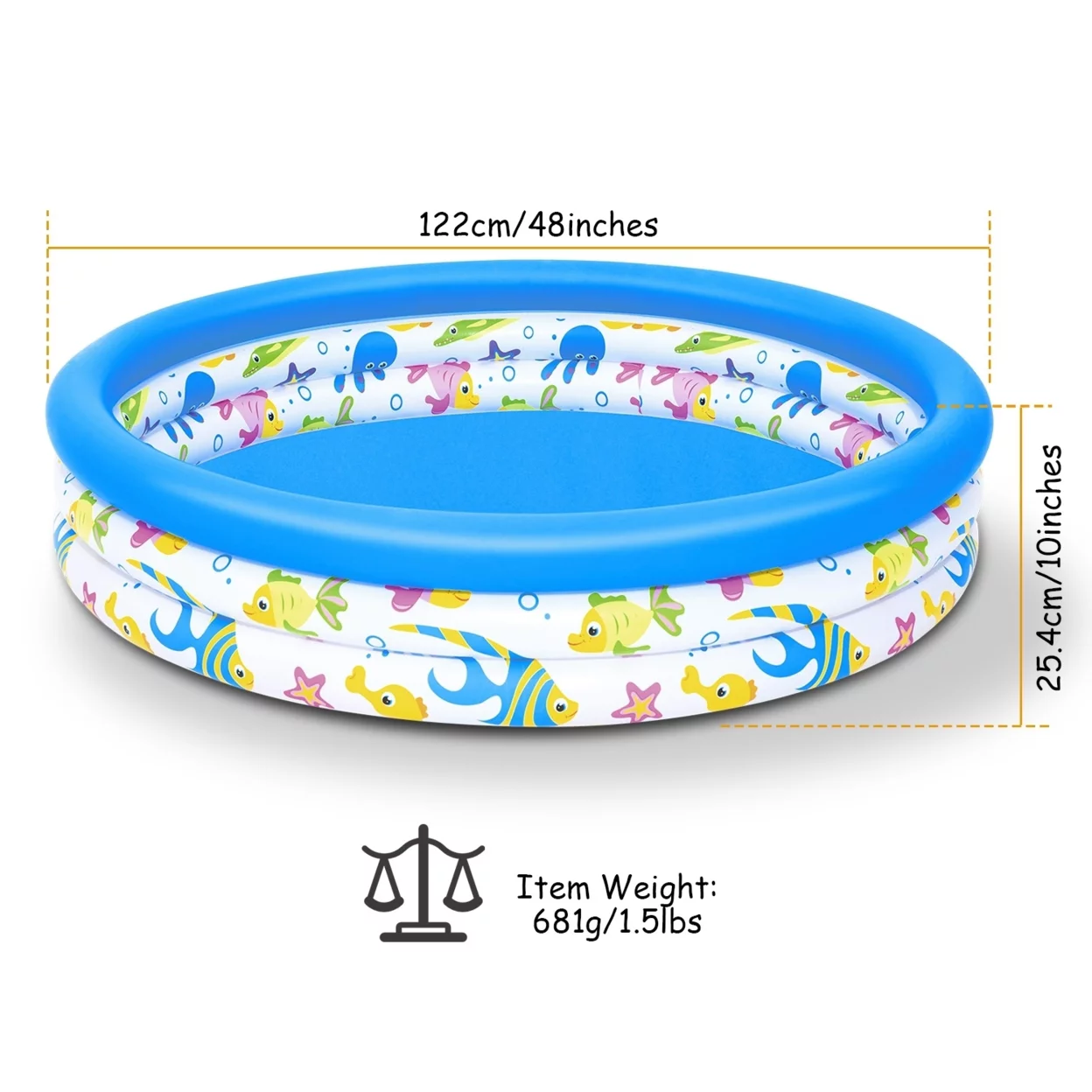 iMounTEK  48x10in Inflatable Swimming Pool Blow Up Family Round Pool For 2 Kids - Cheap Fitting