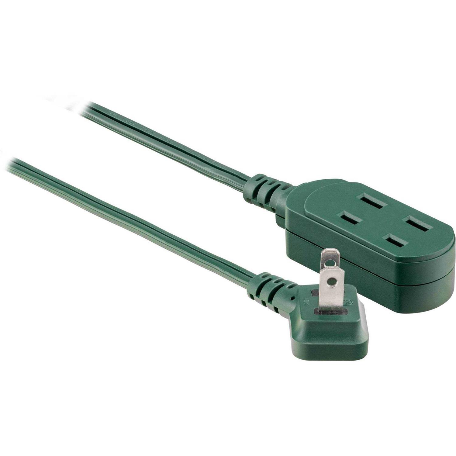 Philips 6′ 3-Outlet Polarized Extension Cord Indoor Green - Cheap Fitting
