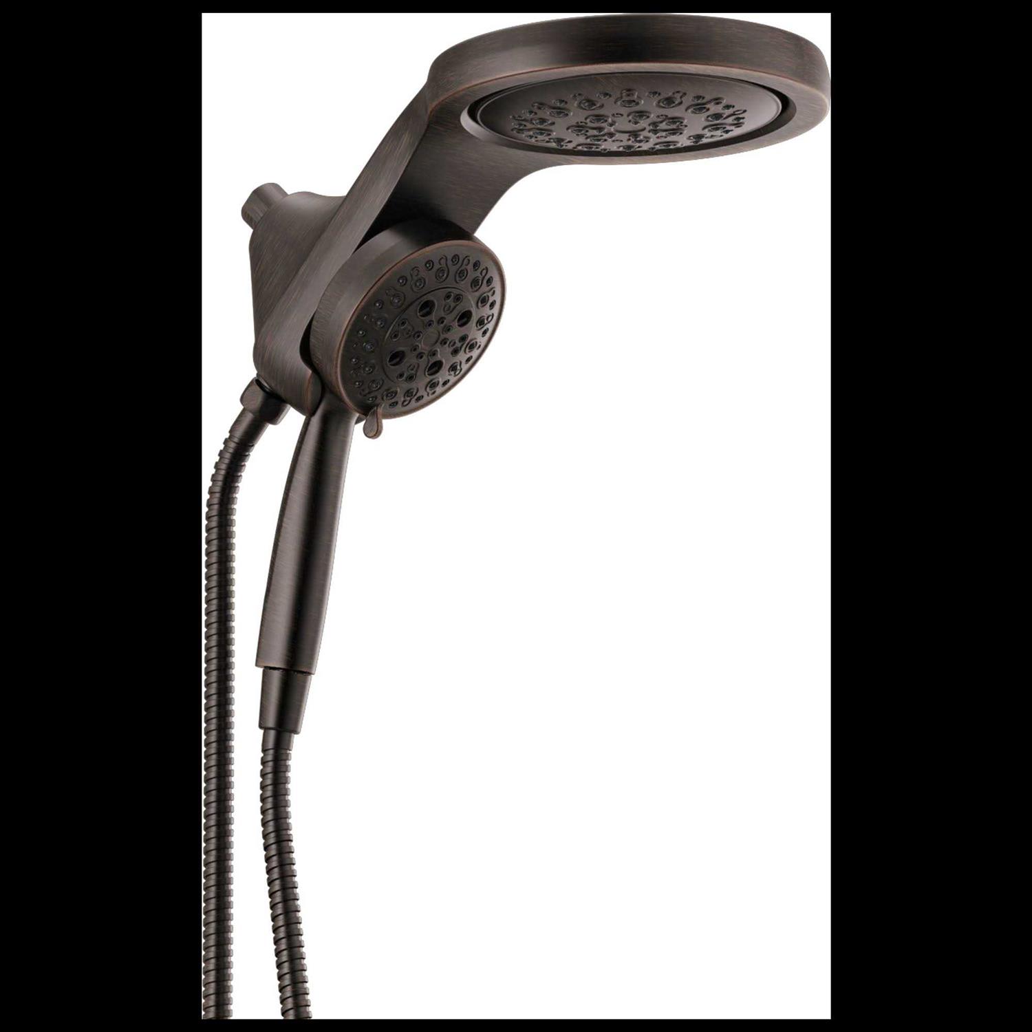 Delta HydroRain H2Okinetic 2.5 GPM 5-Setting Two-in-One Shower Head 58680 - Cheap Fitting