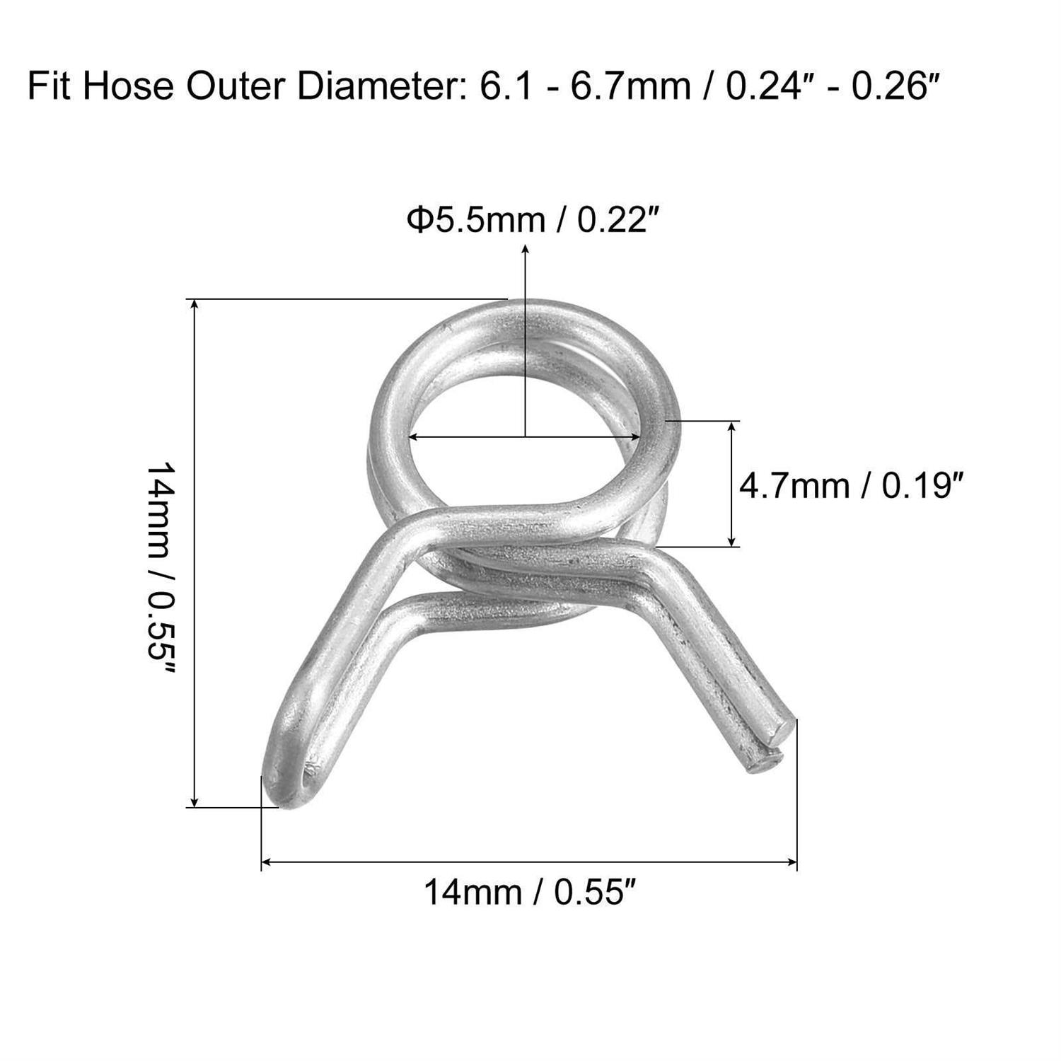 Uxcell Double Wire Spring Hose Clamp 304 Stainless Steel Spring Clips - Cheap Fitting