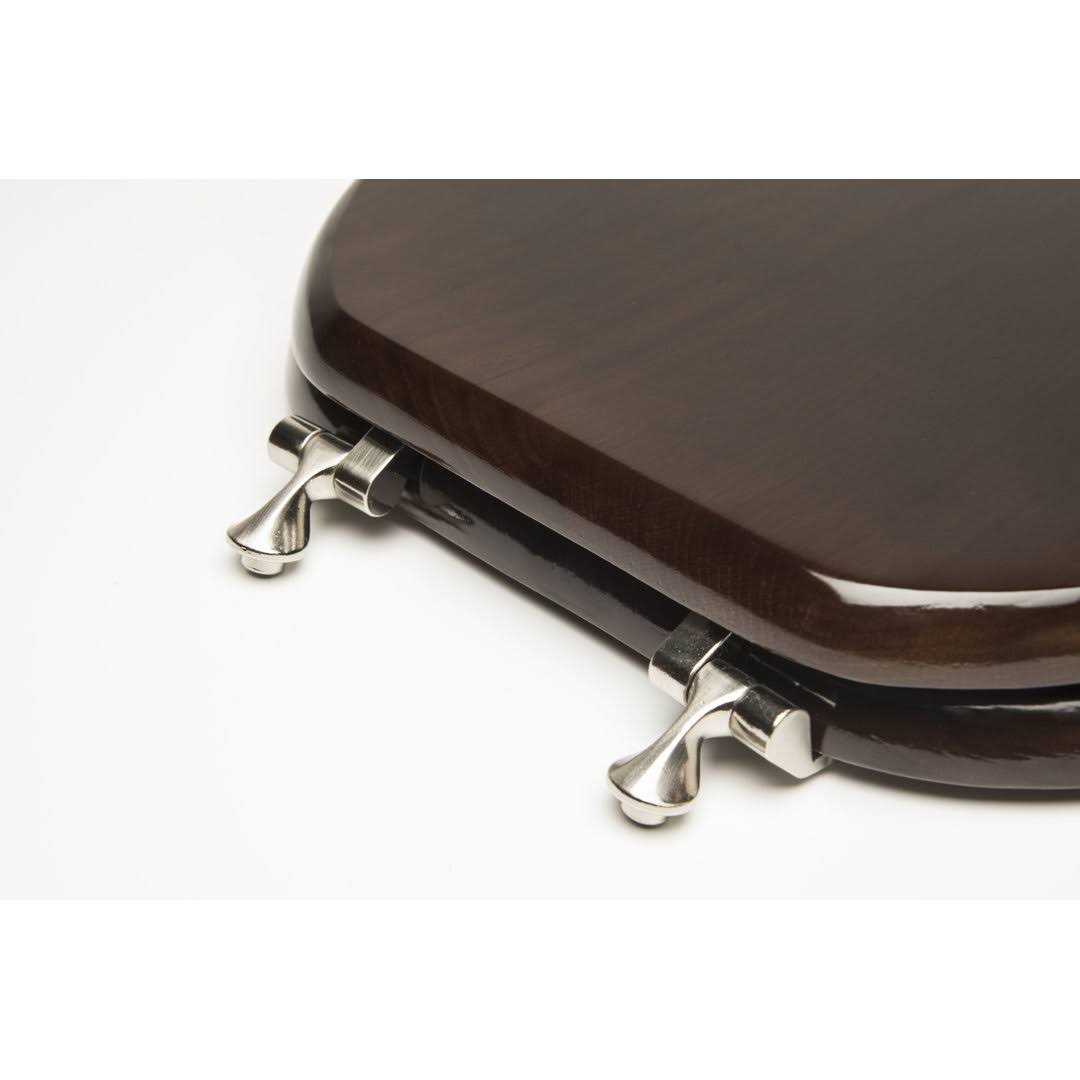 Plumbing Technologies Designer Solid Round Oak Wood Toilet Seat Hinges - Cheap Fitting