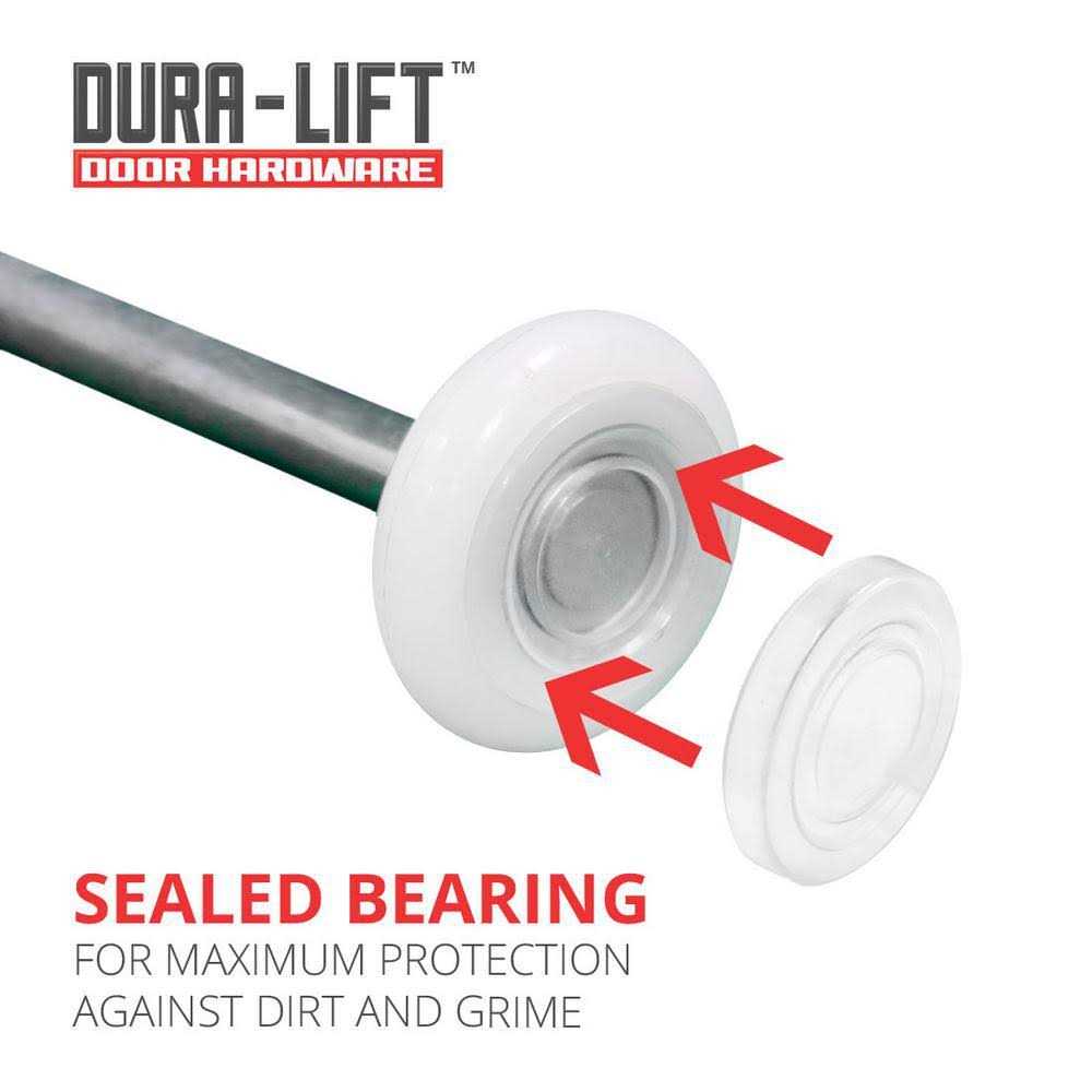 DURA-LIFT Ultra-Seal 2 in. Nylon Garage Roller with Sealed 13-Ball Bearing and 4 in. Stem - Cheap Fitting