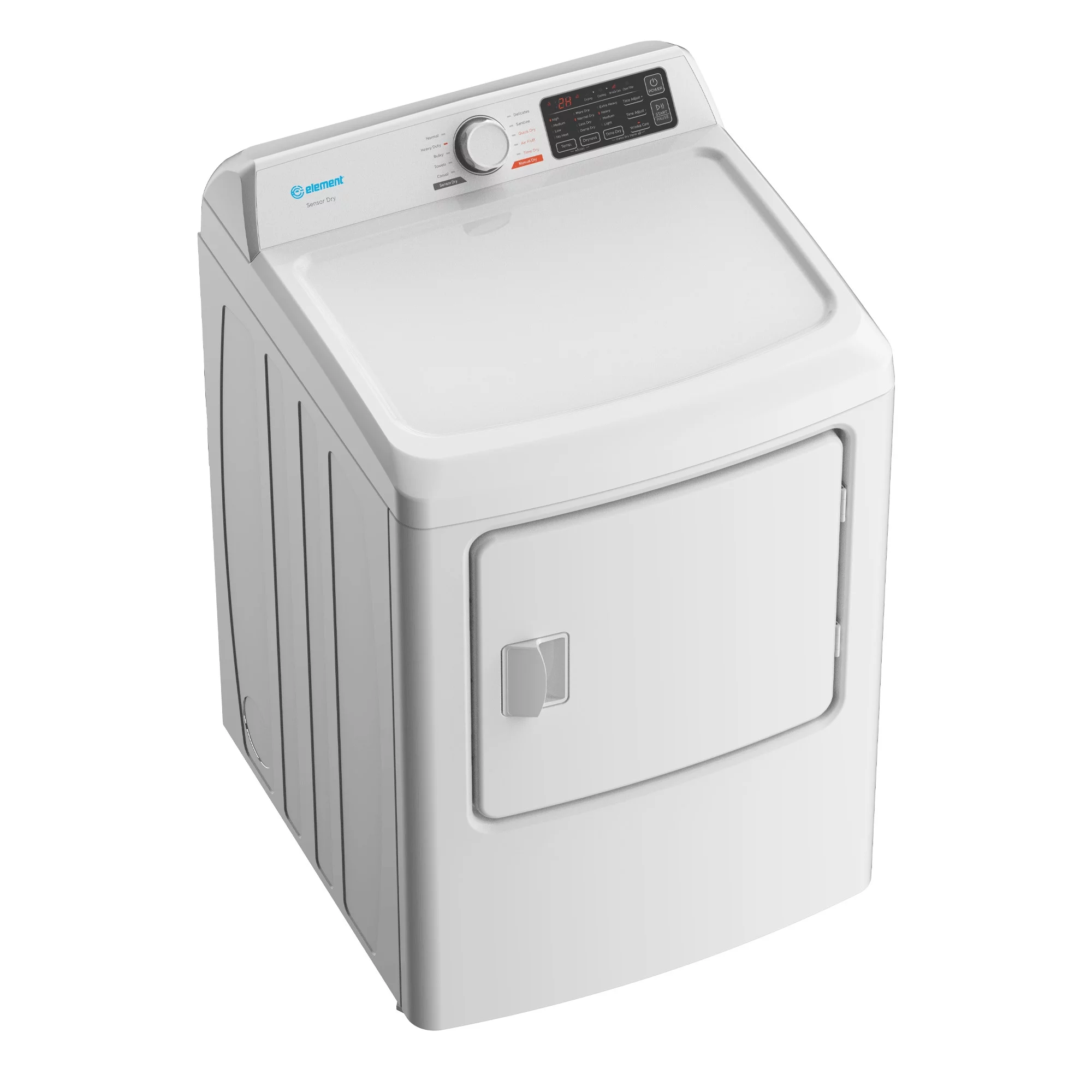 Element Electronics 6.7 cu. ft. Front Load Gas Dryer in White, Sensor Dry (ENTD1064GXBW) - Cheap Fitting