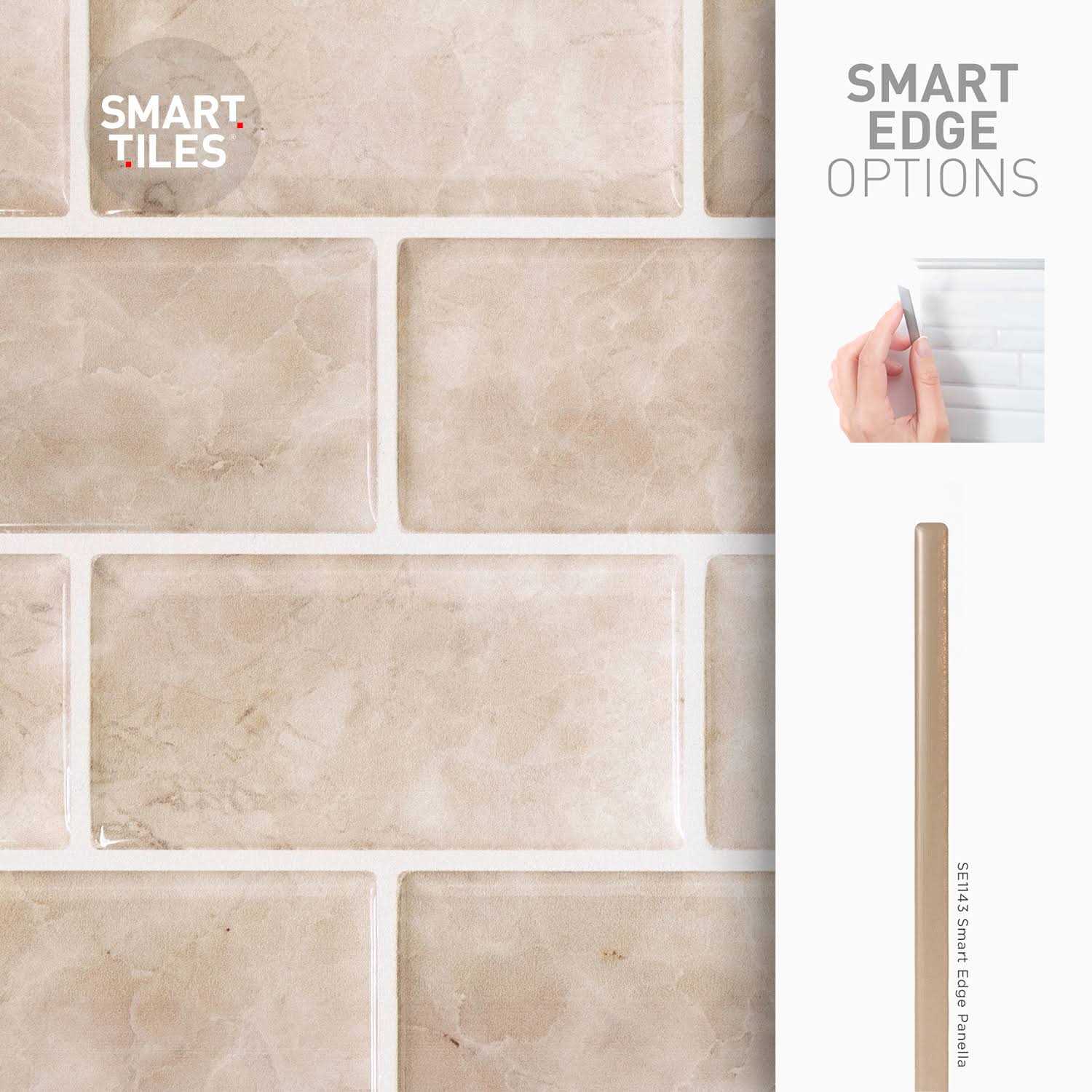 Sora 10.95 x 9.7 Gel Peel & Stick Subway Tile Smart Tiles - Cheap Fitting