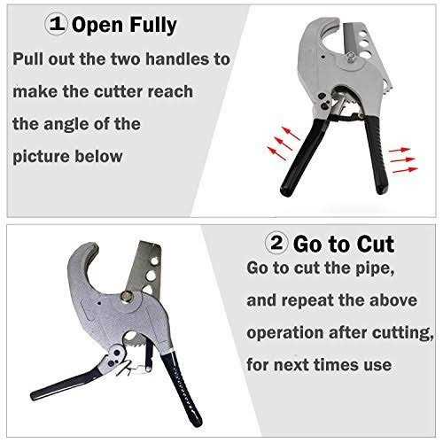 Firstry Pvc Cutter Cuts up to 2-1/2 Pipe Capacity Ratcheting Cutter - Cheap Fitting
