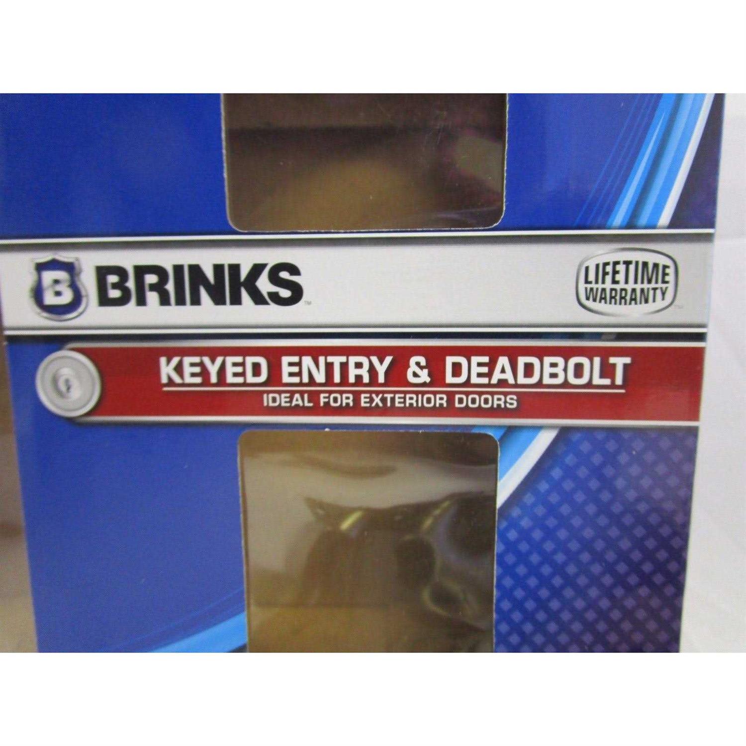 Brinks Keyed Entry Antique Brass Tulip Doorknob and Deadbolt Combo Pack - Cheap Fitting
