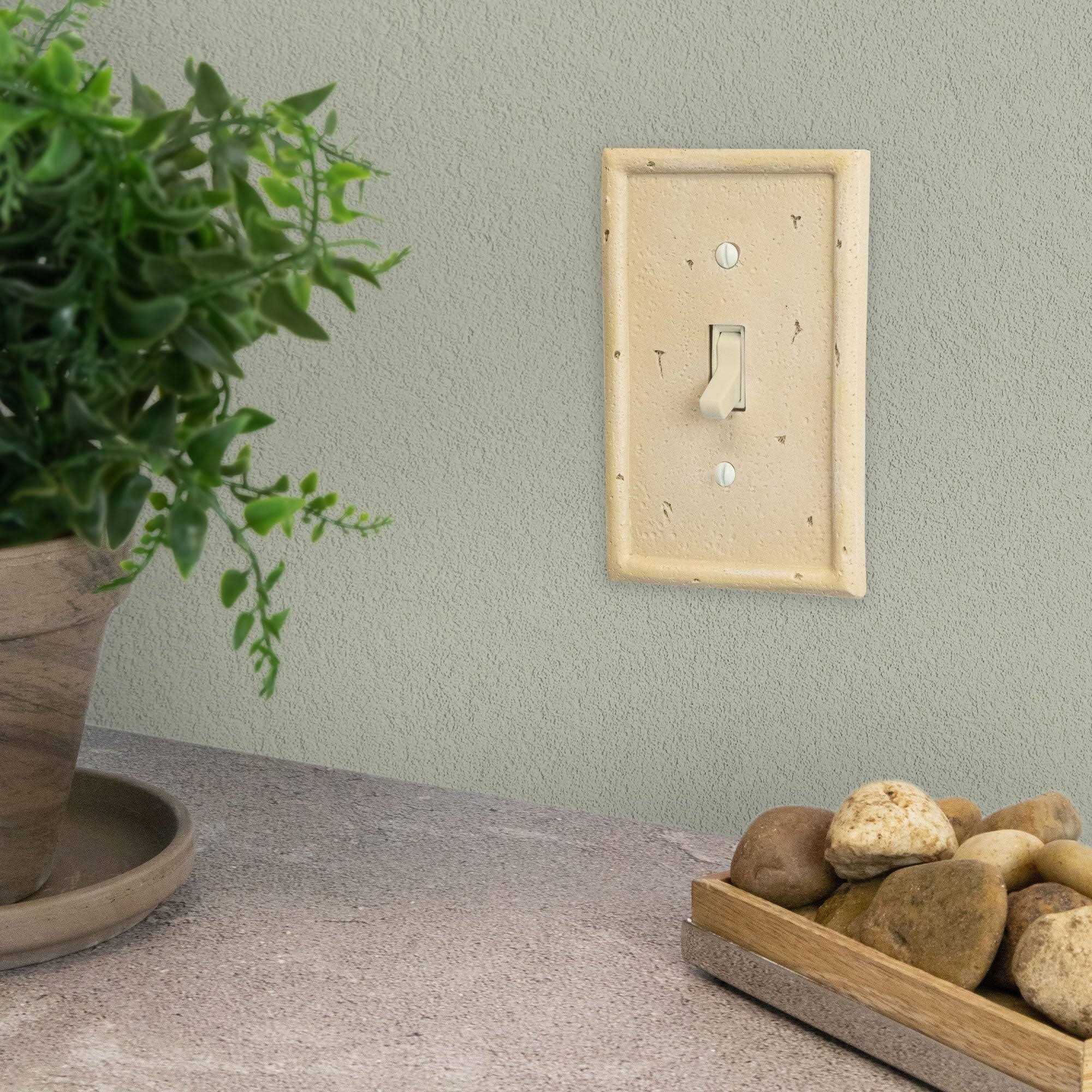 Amerelle 8345DA Faux Slate Wallplate 1 Duplex - Cheap Fitting