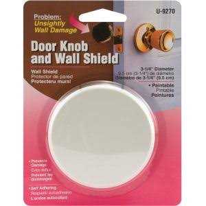 Prime-Line Products U 9270 Wall Protector, 3-1/4 in., Smooth Surface, Rigid Vinyl, White, Self-Adhesive - Cheap Fitting