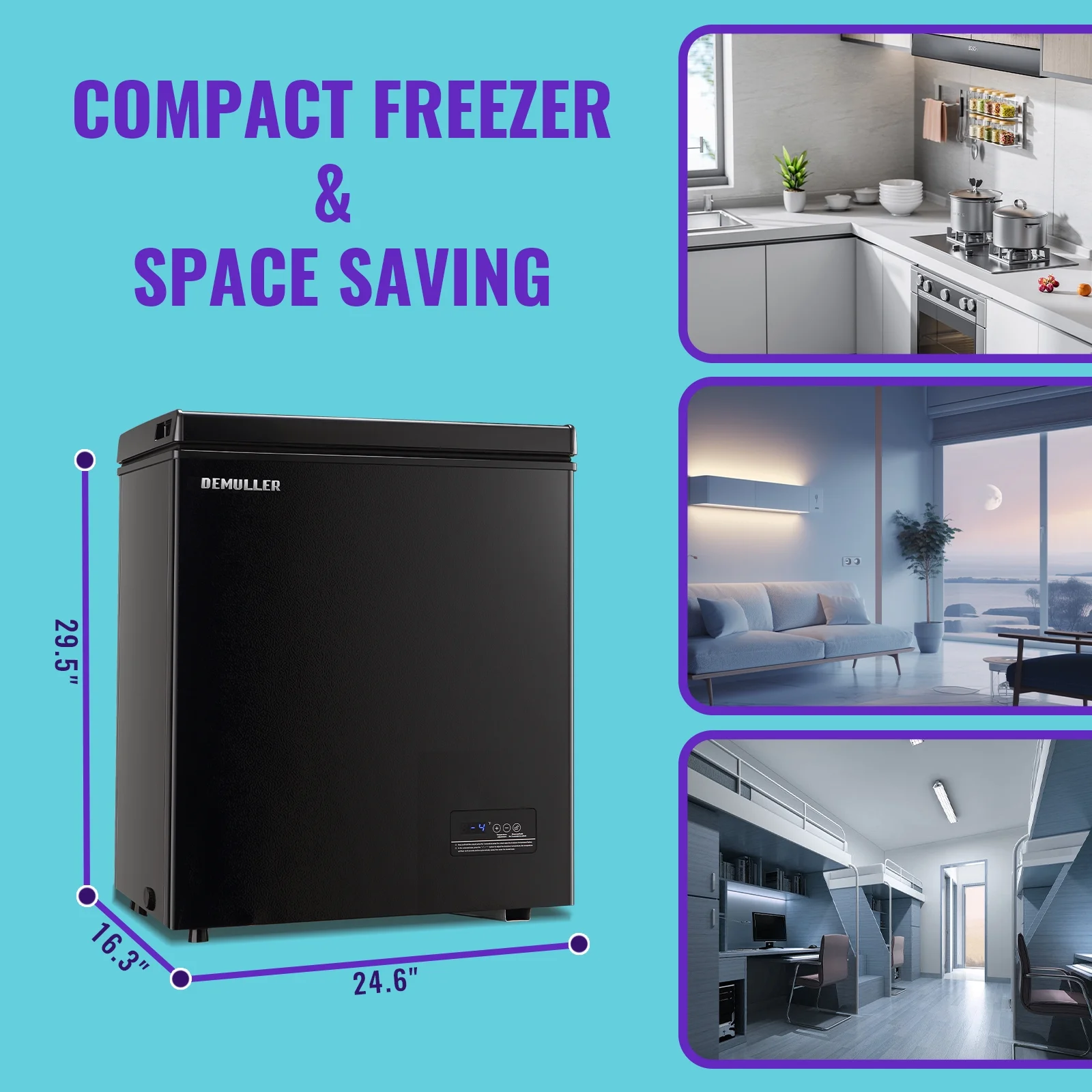 DEMULLER 4.0 Cu.ft Deep Freezer Top Open Door Compact Freezer with Two Removable Storage Baskets - Cheap Fitting