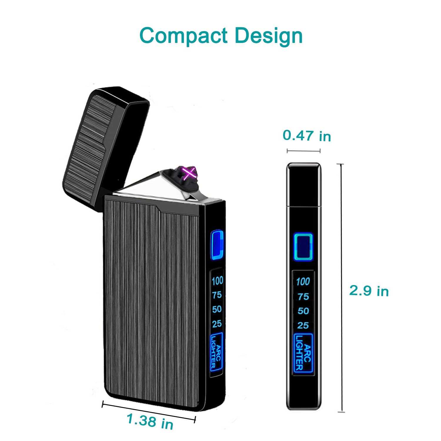 Ulmculm Electric Lighter Usb Rechargeable Lighter Plasma Dual Arc Lighter - Cheap Fitting