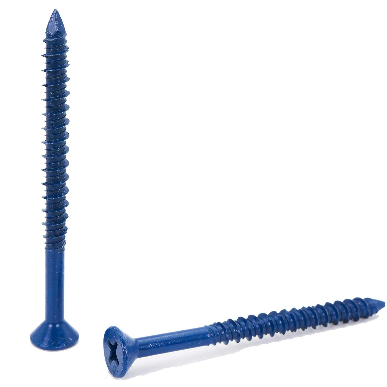 CONFAST 1/4 x Blue Flat Phillips Concrete Screw Anchor with Drill Bit for Anchoring to Masonry, Block or Brick	CONFAST 1/4 x Blue Flat Phillips Concrete Screw Anchor with Drill Bit for Anchoring to Masonry, Block or Brick - Cheap Fitting