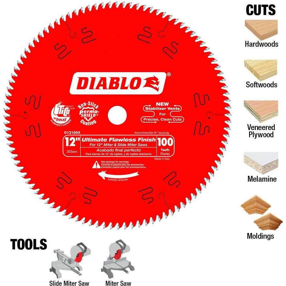 Diablo Ultimate Polished Finish Saw Blade D12100X - Cheap Fitting
