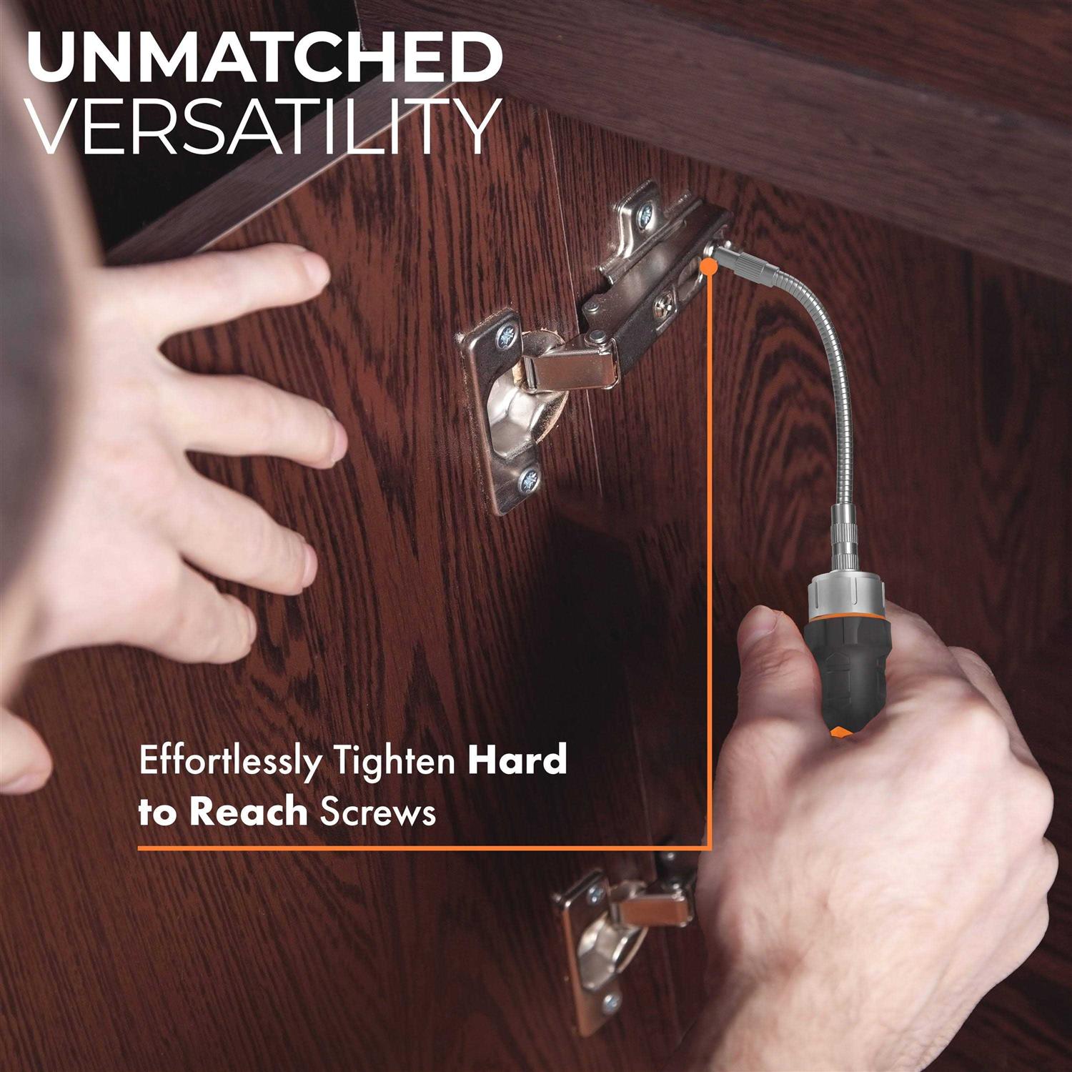 American Mutt Tools Flexible Ratcheting Screwdriver Set with Integrated Bit Holder - Cheap Fitting