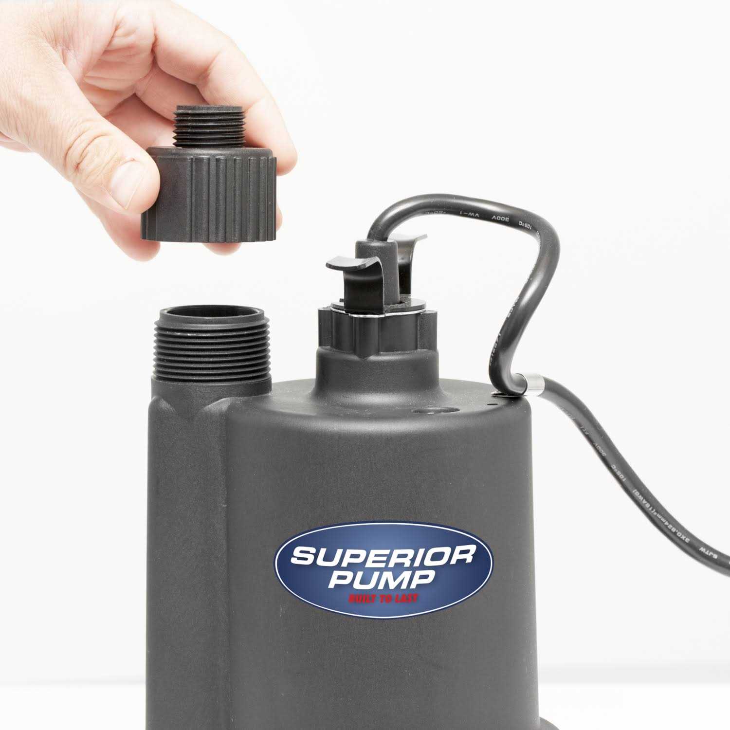 Superior Pump 1/4 HP Submersible Thermoplastic Utility Pump 91250 - Cheap Fitting