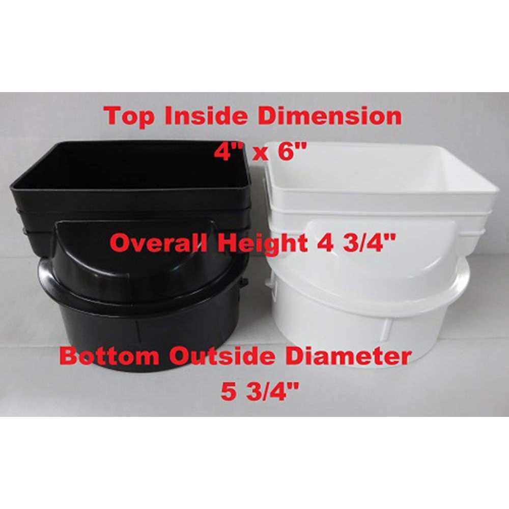 ADS 6 in. Snap Polyethylene Downspout Adapter - Cheap Fitting