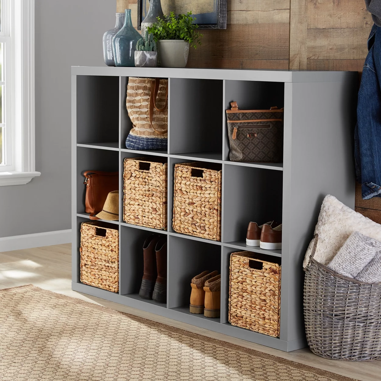 Better Homes & Gardens 12-Cube Storage Organizer, Natural - Cheap Fitting