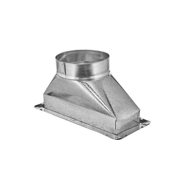 Master Flow 8 in. x 4 in. to 5 in. Register Box with Flange - Cheap Fitting