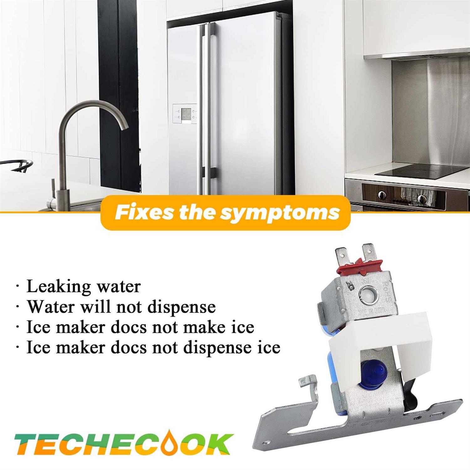 WR57X10033 Refrigerator Water Inlet Valve with Guard by Techecook - Cheap Fitting