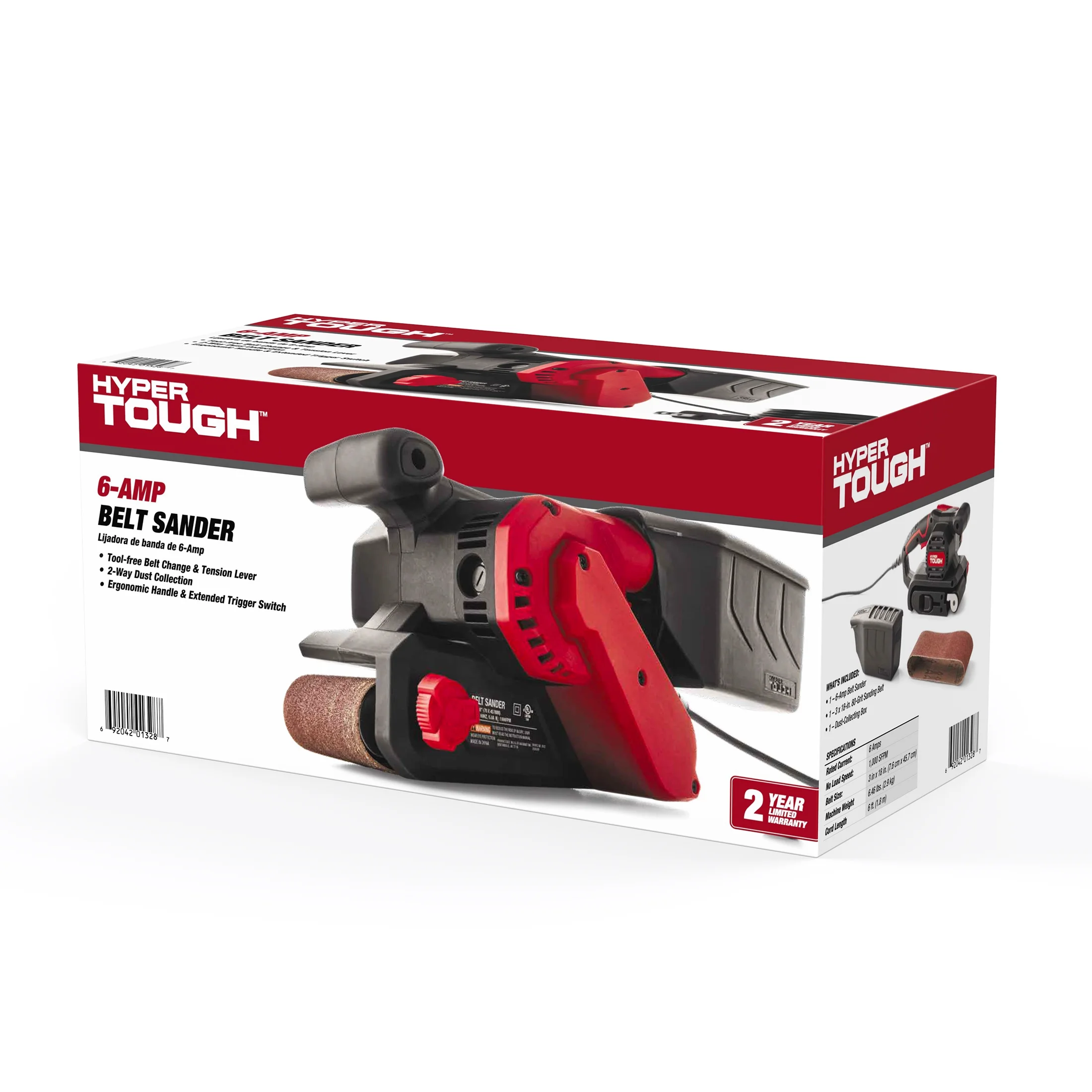 Hyper Tough 6-Amp Belt Sander, 3 x 18-inch, Corded, 2613 - Cheap Fitting