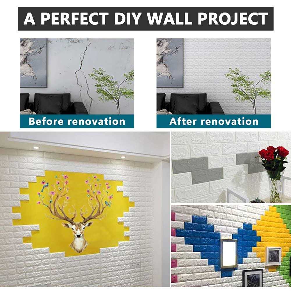 Sodeno 10 PCS 3D Wall Panels 14.5 sq.feet Coverage - Cheap Fitting