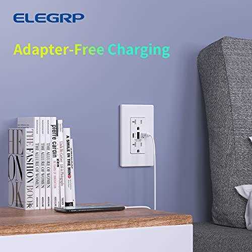 ELEGRP USB Outlets Receptacles 3-Port USB C Wall Outlet 30W USB Outlet - Cheap Fitting