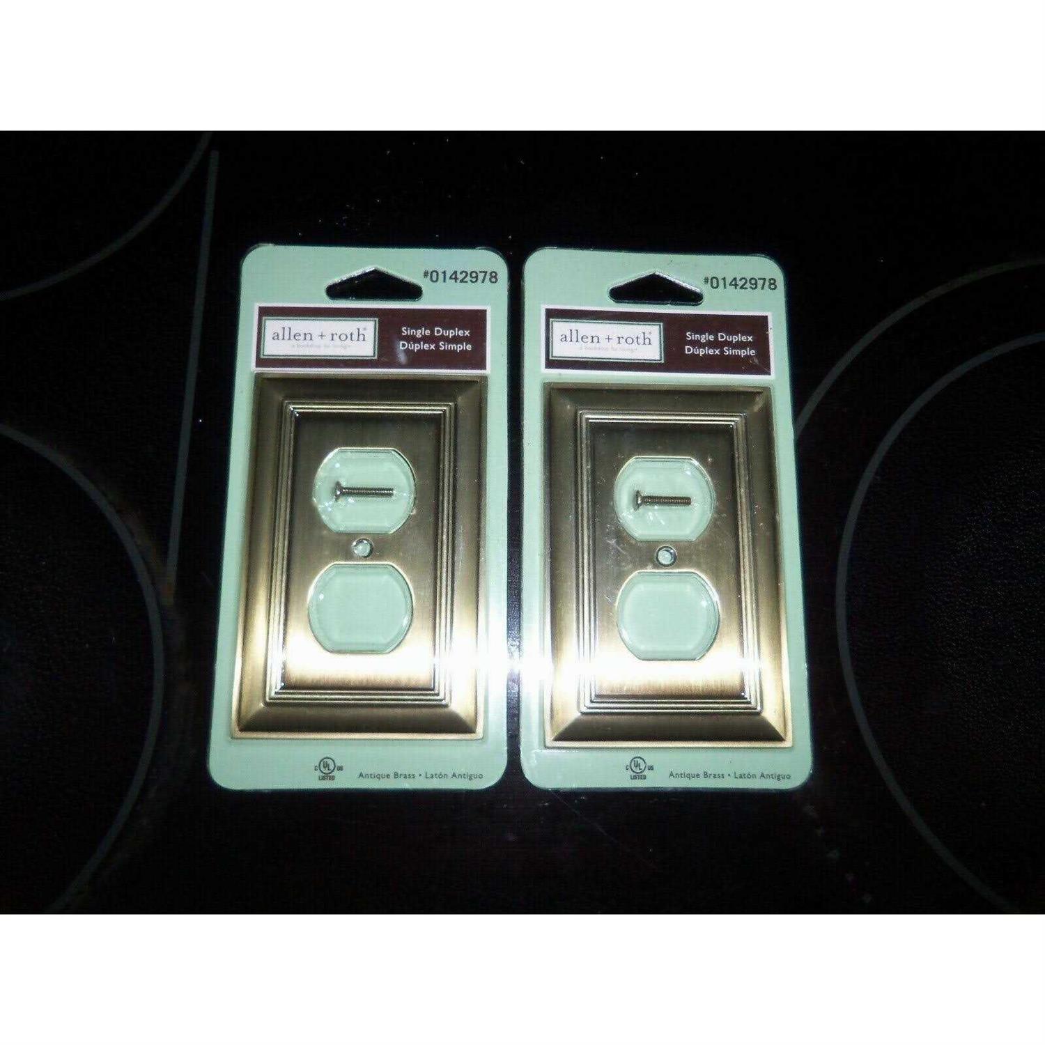 allen + roth Cosgrove 1-Gang Antique Brass Round Wall Plate Z1768D-ABH - Cheap Fitting