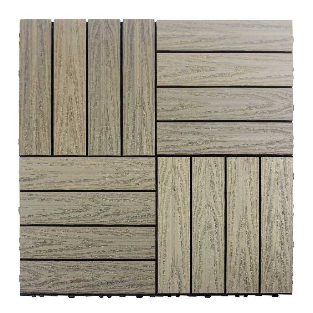 NewTechWood UltraShield Naturale 1& x 1& Outdoor Composite Quick Deck Tile - Cheap Fitting