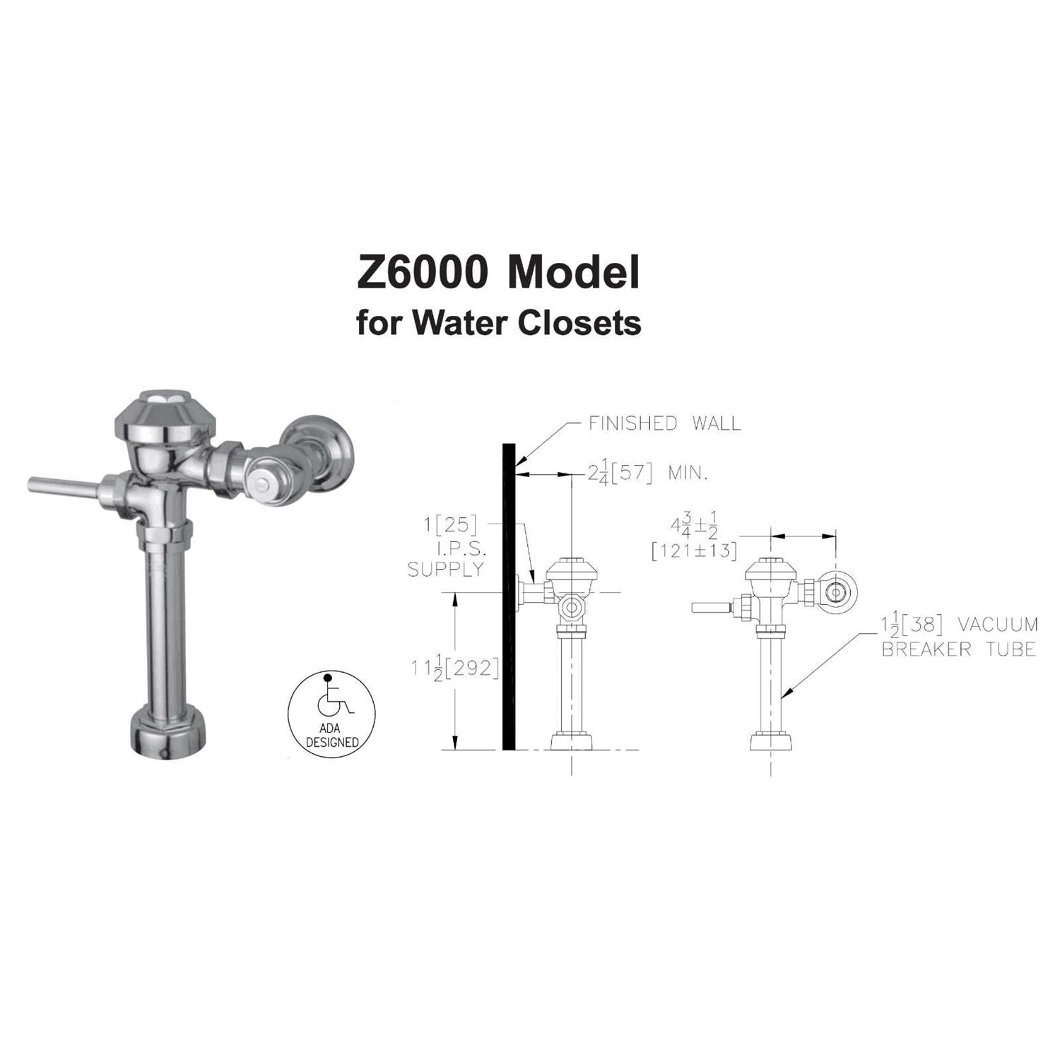 Zurn Aquaflush Z6000-WS1-YB-YC Flush Valve - Cheap Fitting